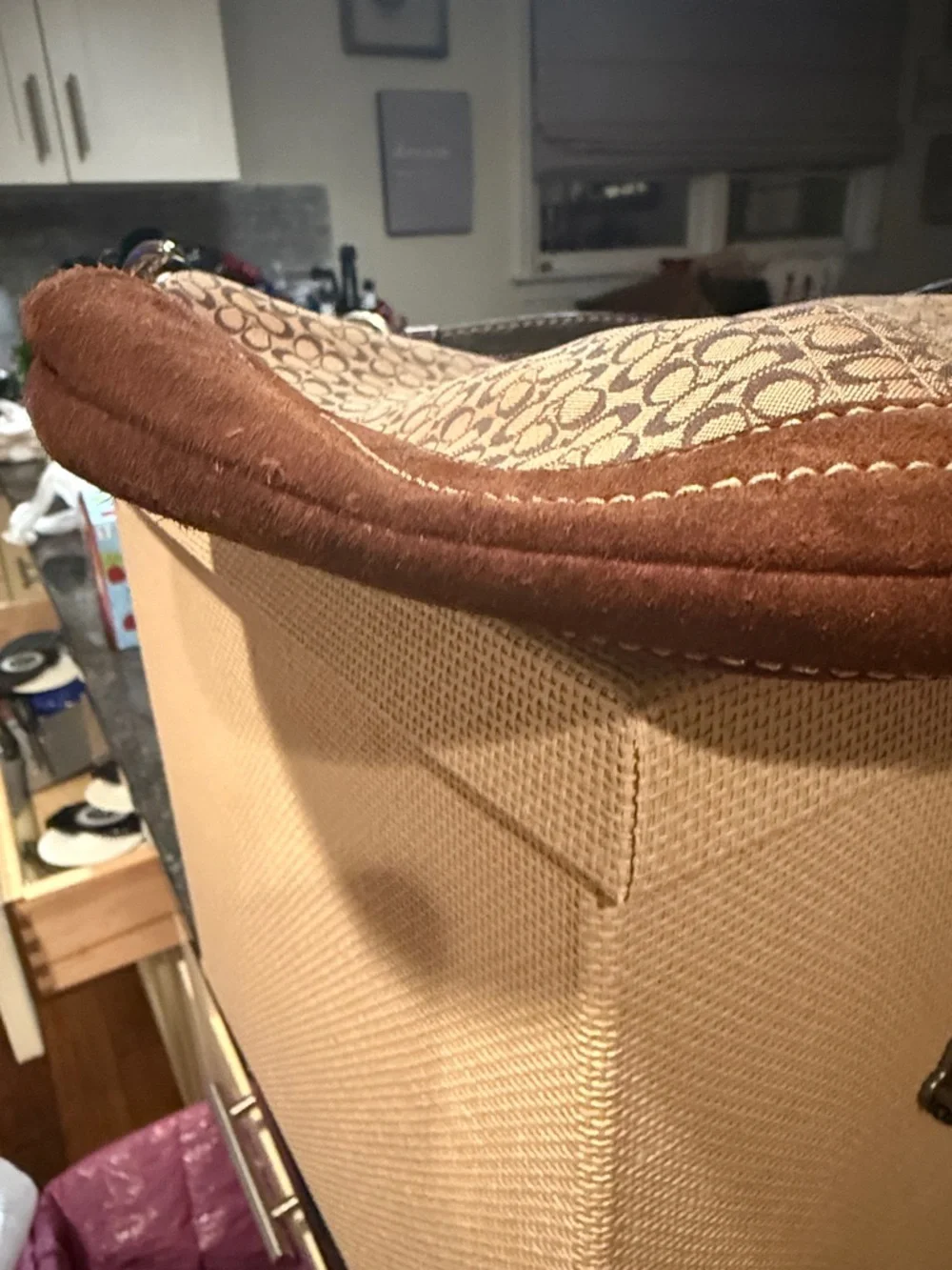 Coach Small Mini C Signature and Suede SoHo Hobo Bag